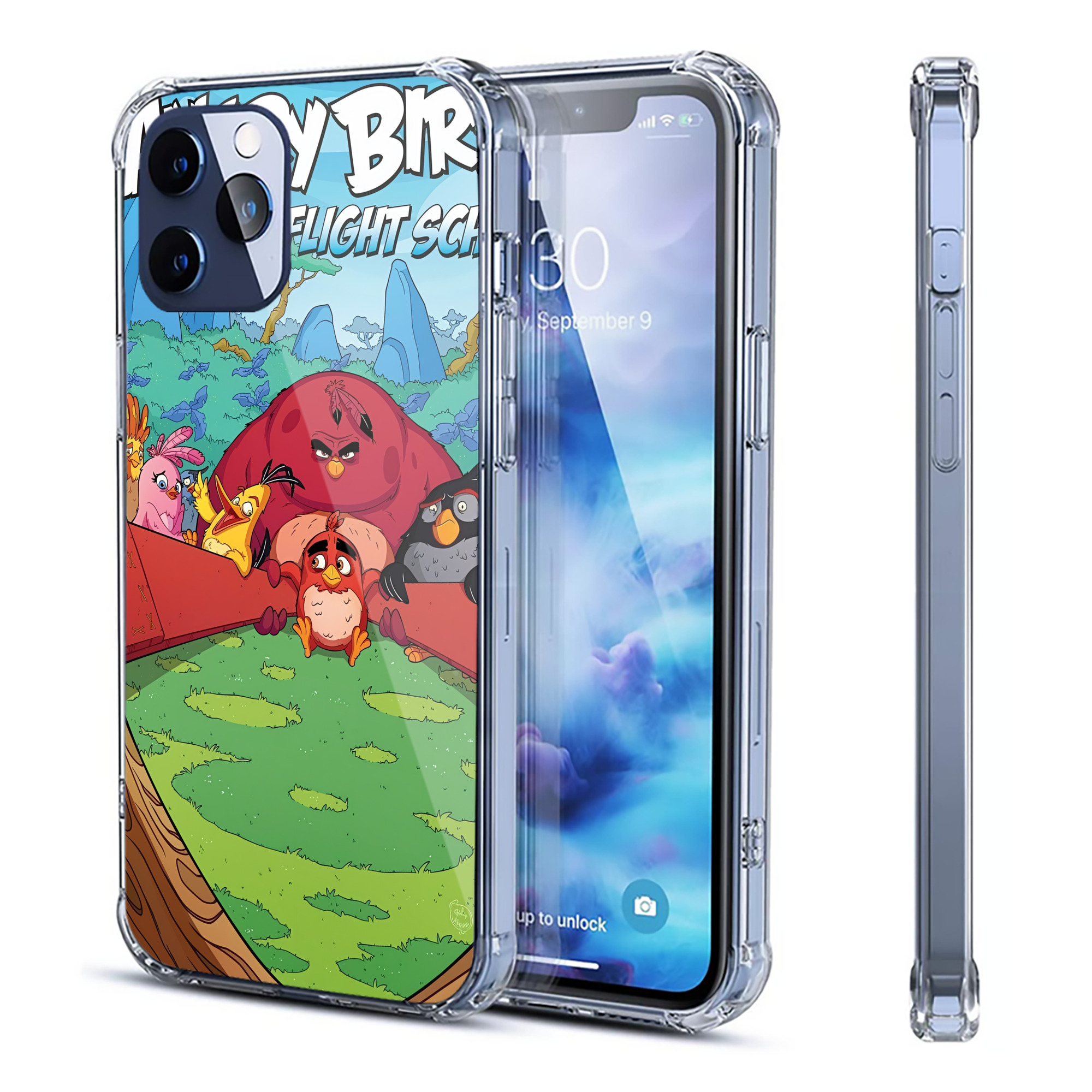 （画像用） Angry Birds アングリーバード 【iPhone 12シリーズ対応】透明スマホケース（クリアソフトケース）